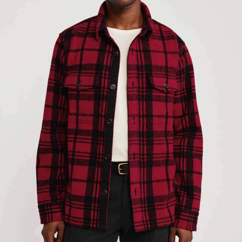 Abercrombie & Fitch Plaid Flannel Shirt Jacket